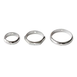 Solid 925 Sterling Silver Round Bead Frame, Spacer Loose Frames With Hole Jewelry DIY Components Accessories