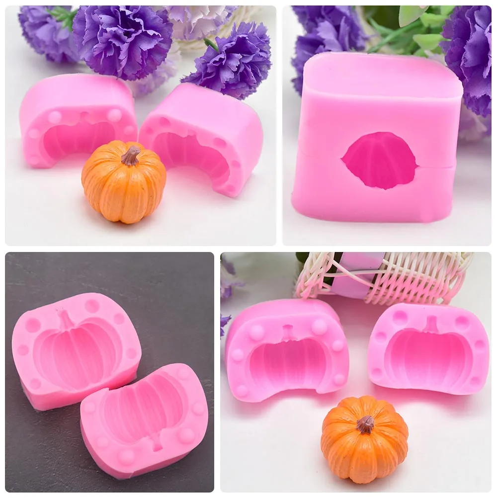 

Silicone Cake Mold 2 Pairs Pumpkin Shape Baking Tools Creative Dessert Molds Easy to Use Premium Quality Safe Cleaning