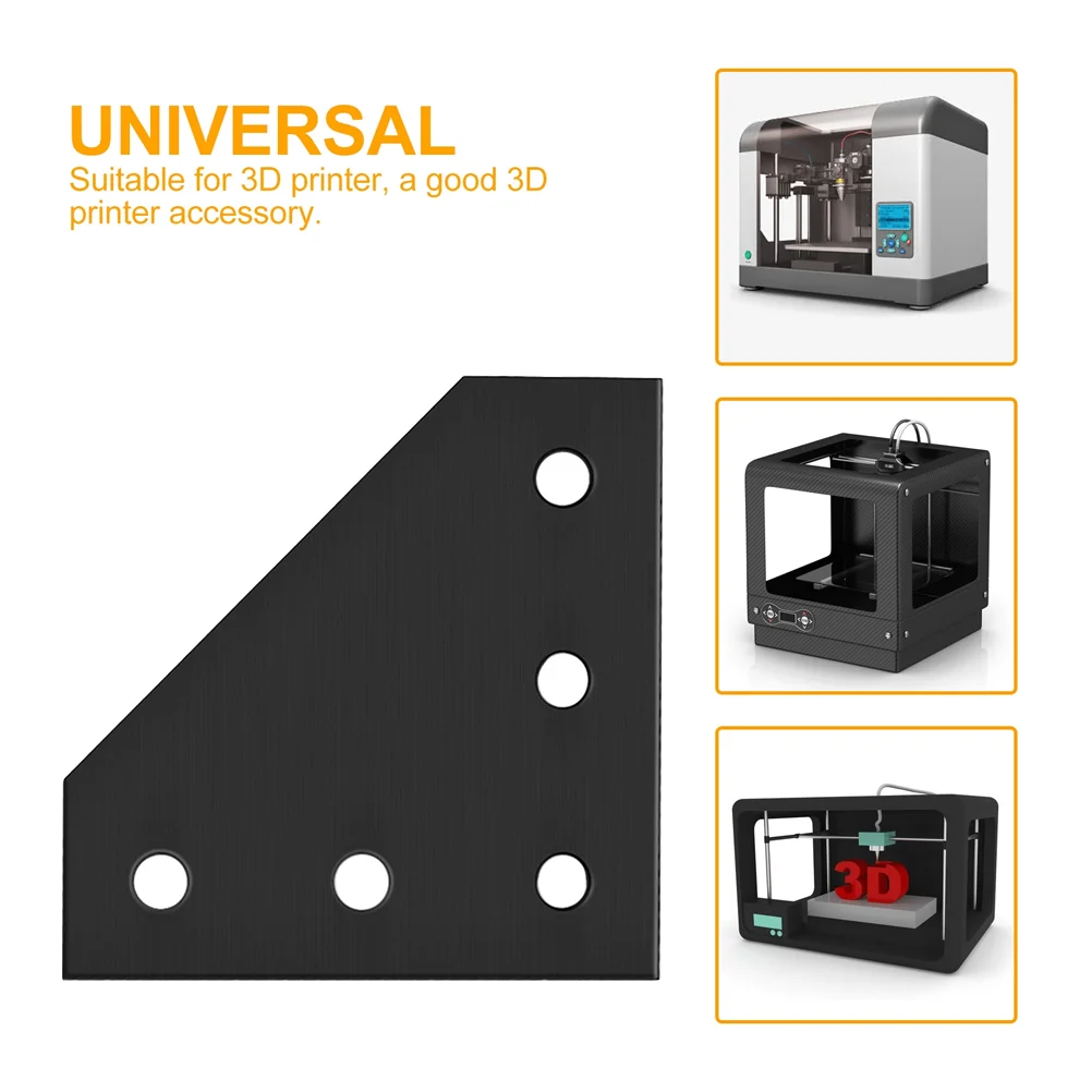 Aluminum Alloy L Shape Connecting Plate Square Tubing Connector Corner Brackets Extrusion Bracket Metal Plate Aluminum Extrusion