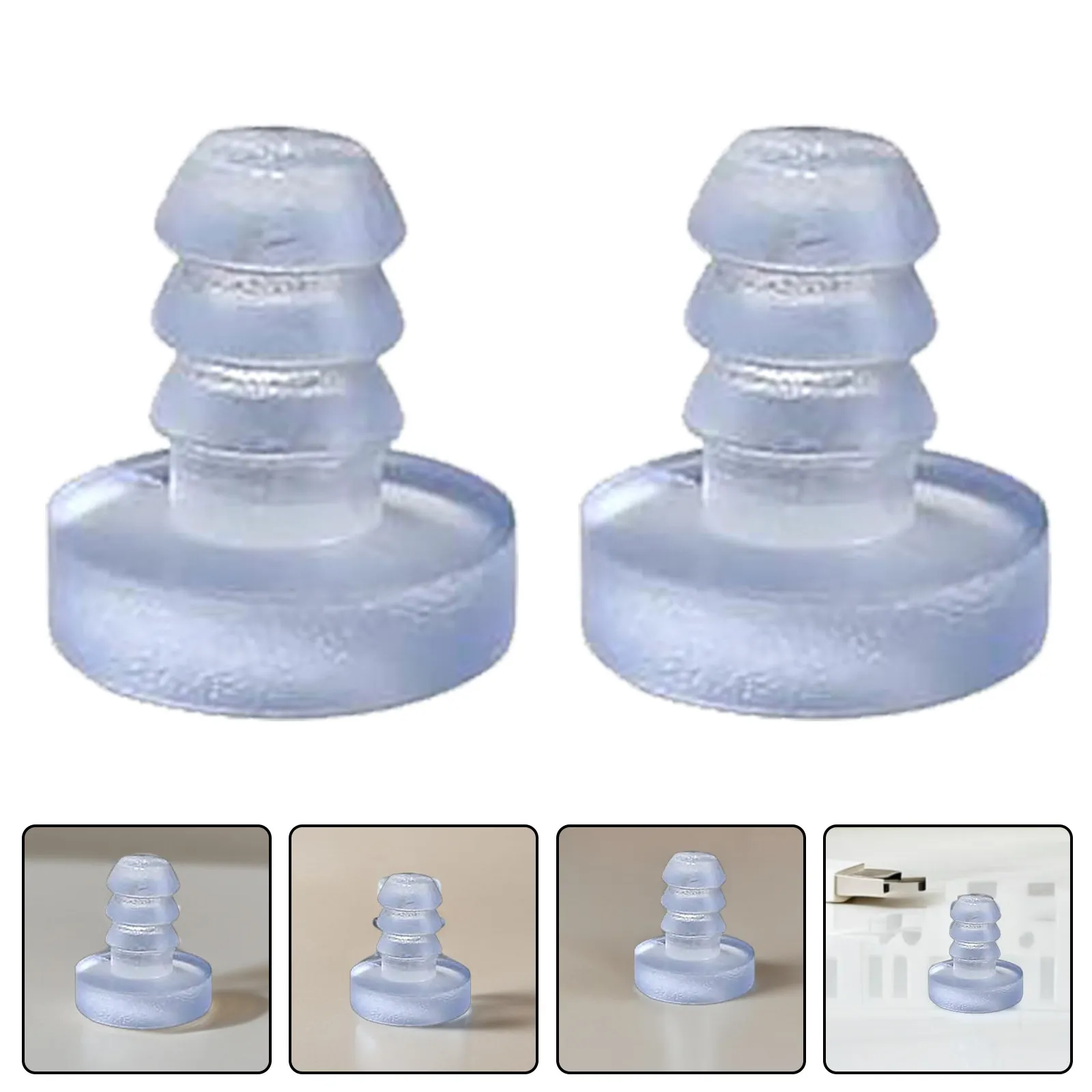 

100Pcs Anti Collision Rubber Bumpers PVC Table Bumpers for Glass Desktops Cabinet Doors Drawers Sliding Closet Doors