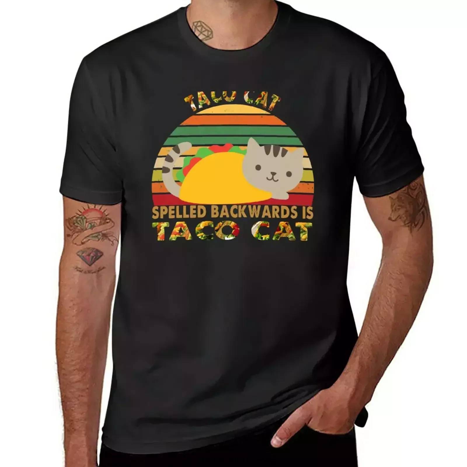 TACO CAT SPELLED BACKWARDS IS TACO CAT CINCO DE MAYO MEXICAN GIFTS T-Shirt new edition mens graphic t-shirts hip hop