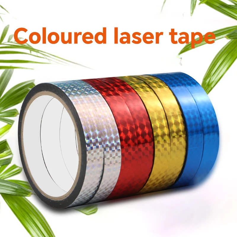 

Лазерная лента, цветное светоотражающее подарочное украшение, лента ручной работы, обертка кромок, самоклеящаяся декоративная лента для барабанных палочек.