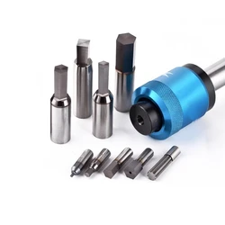 8mm Shank Rotary Punch 1.2mm -12mm Hexagon Rotary Broach Head British System Hex Square Spline Head Punching Tool Rotated Cutter