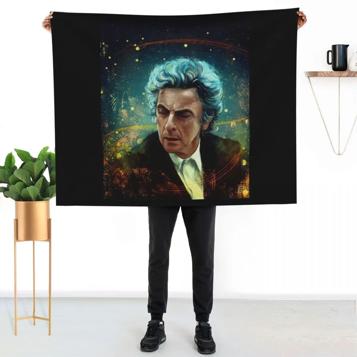 Gift For Men Peter Capaldi Retro Vintage Throw Blanket Luxury Luxury St Bed covers Soft Plush Plaid Thin Flannel Fabric Blankets