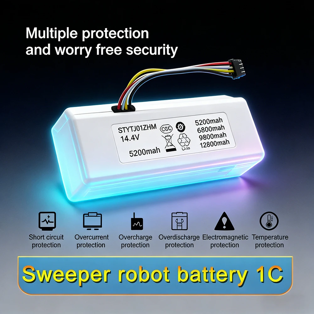 

Original 1C P1904-4S2P-MM Robot Battery for Xiaomi Mijia Mi Vacuum Cleaner Sweeping & Mopping Robot Replacement G1