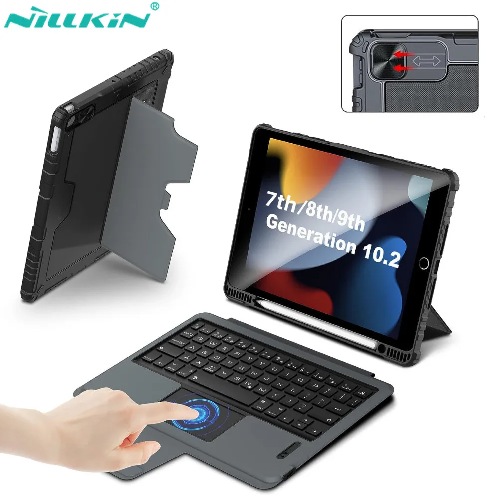 

For iPad 9th Generation Nillkin Keyboard Case For iPad 8th Bluetooth Magic-Style Keyboard Protective Case For iPad Pro 12.9 11