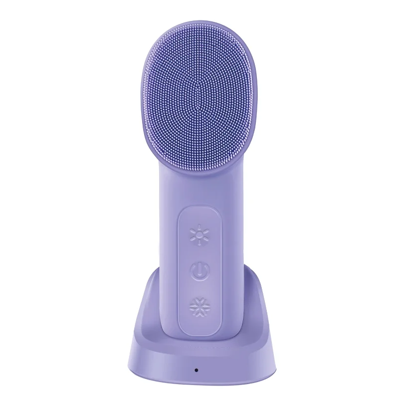 Electric Silicone Facial Cleansing Waterproof Cold Hot Compress Beauty Brush