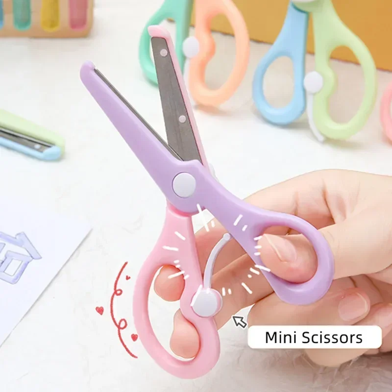 1Pc Kawaii Scissors Korean Fashion Cute Cartoon Animal Stationery Scissors DIY Scrapbook Cutting Paper Scissors Student Supplies