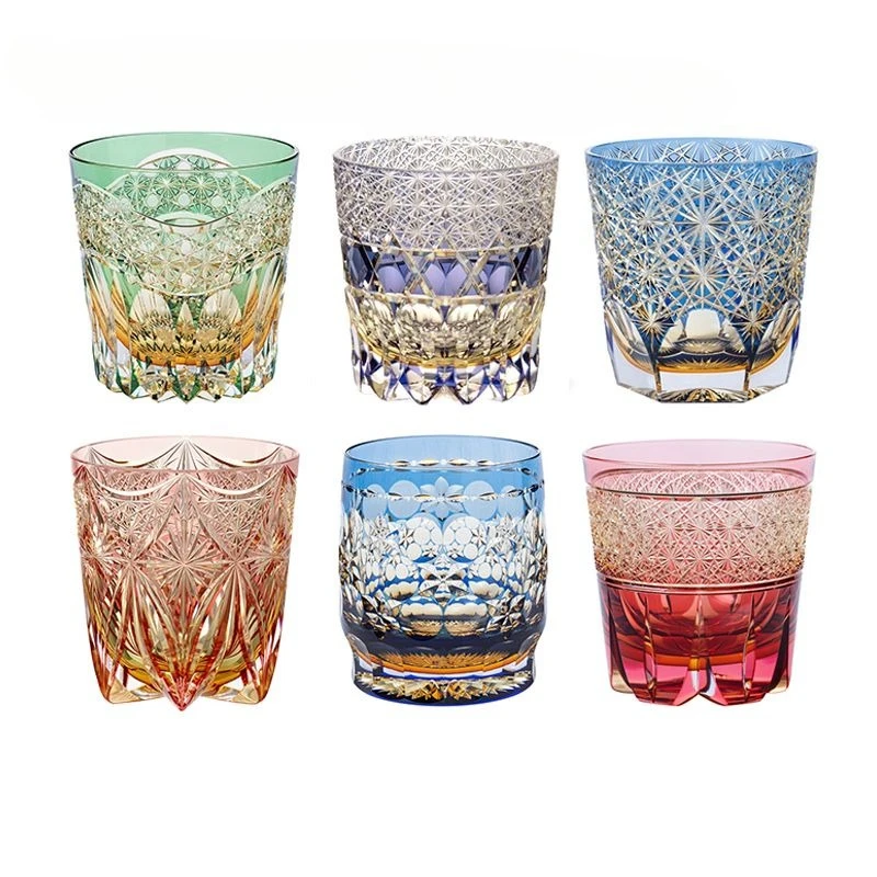 Master Yuwu Qiluo Purple Fluorite Crystal Glass Handmade Whiskey Glass
