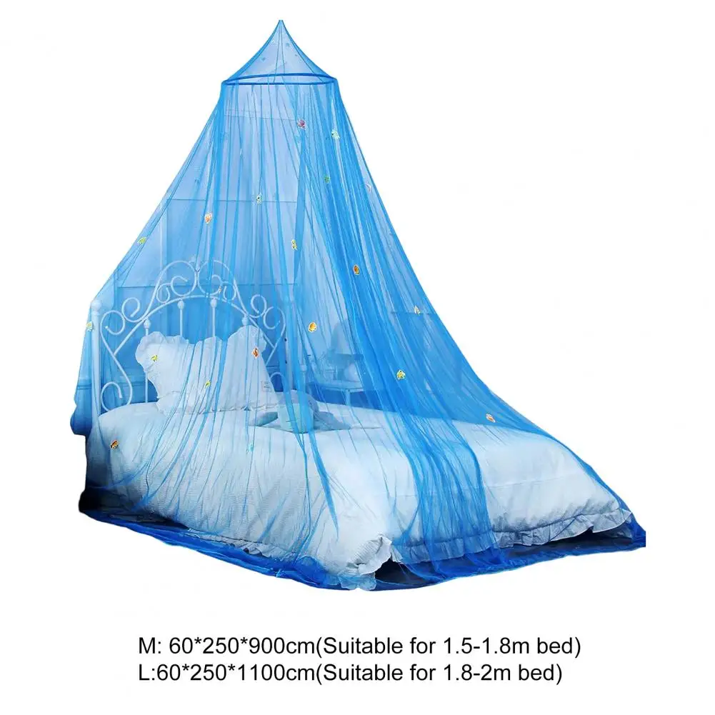 Bed Cover Net Soft Dome Mosquito Net Polyester Decorative  Practical Stars Princess Canopy Fluorescent Bedcover Curtain