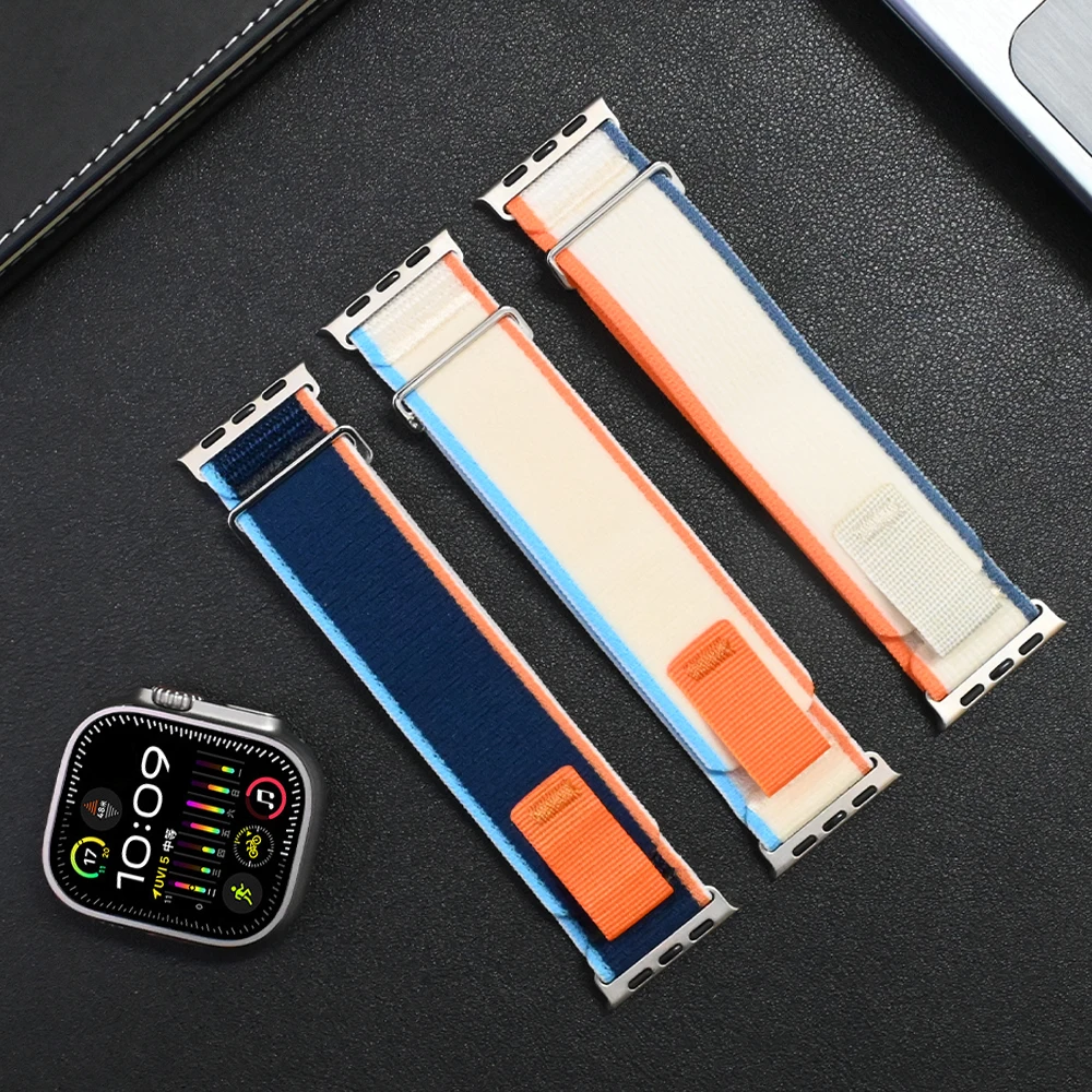 Ремешок Trail Loop для Apple Watch Ultra 2, нейлоновый браслет для IWatch Series 9 8 7 6 5 Se 45 мм 44 мм 40 мм 41 мм 42 мм