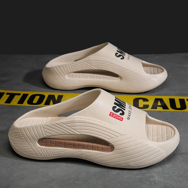 

Men's Slippers: Anti-slip Lightweight EVA Material Quick-drying Breathable Flat-bottomed Slip-on Beach Casual Sandals