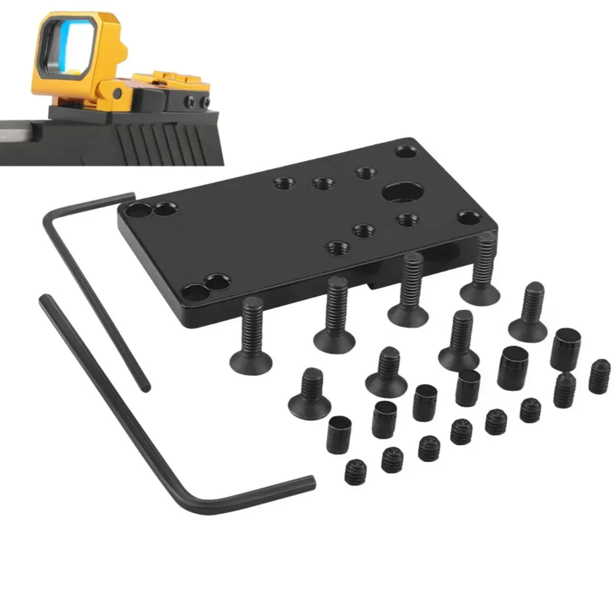 Placa de Montaje para Mira de Punto Rojo Táctica Taurus PT111 G2c G3, Accesorios Ópticos para VISM Docter Noblex Footprin