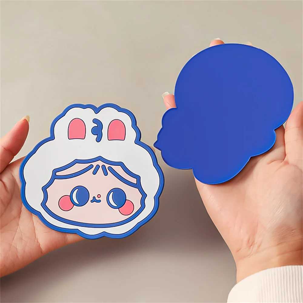 6/3pcs Cute Cartoon Tea Coaster Non-slip Heat Insulation Mat Anti-ironing TeaCup Pad Coffee Drinks Silicone Coaster Placemat