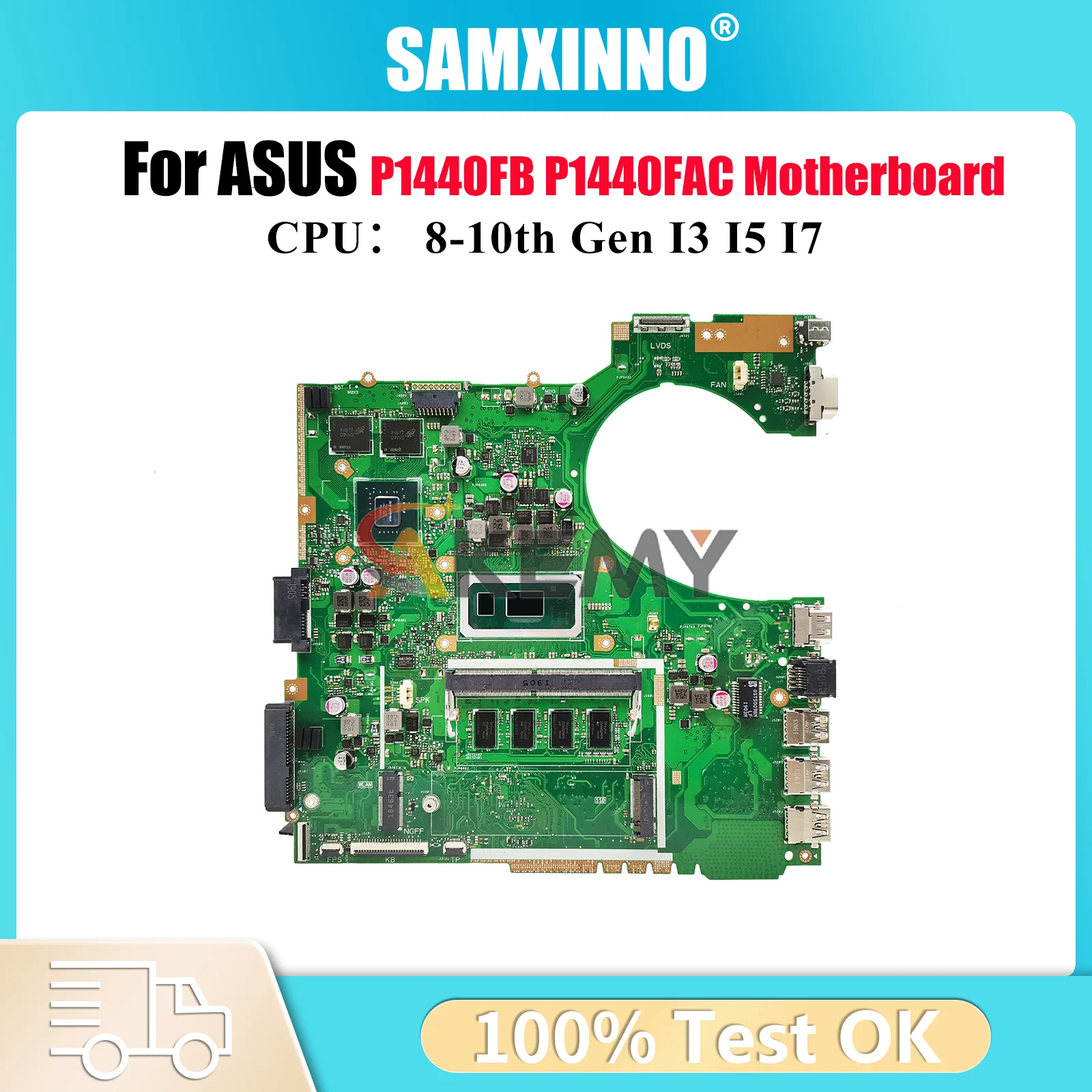 

P1440FB Материнская плата для ноутбука ASUS ProArt P1440F P1440FB P1440FAC Материнская плата для ноутбука с процессором I3 I5 I7 100% тестирование ОК быстрая доставка