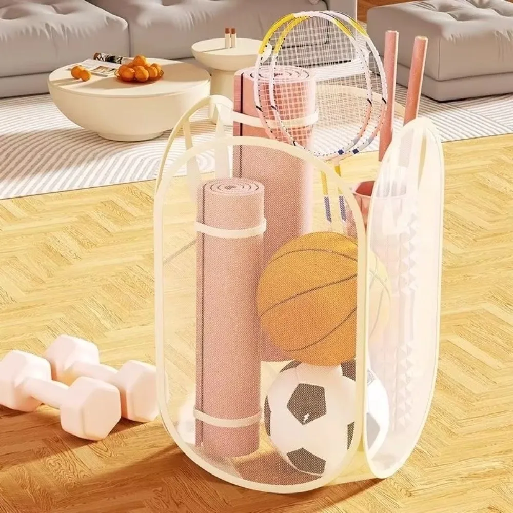 New Sub Block Design Doll Storage Basket with Handle Side Pocket Organizer Large-capacity Laundry Basket Laundry Supplies