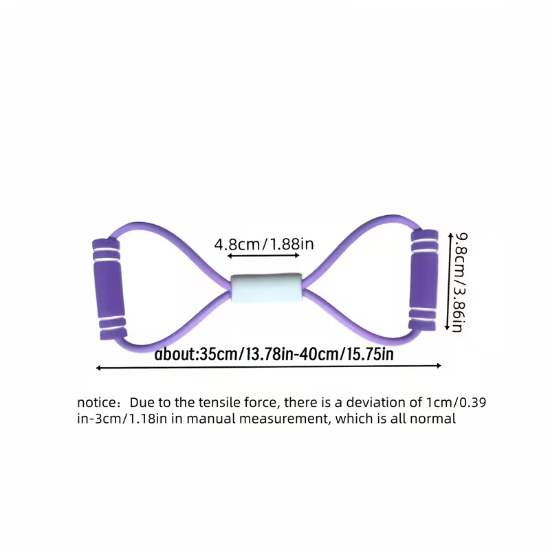 8‑Shape Resistance Band Foam Handle Elastic Pull Rope Yoga Home Fitness Chest Expander for Shoulder Back Training