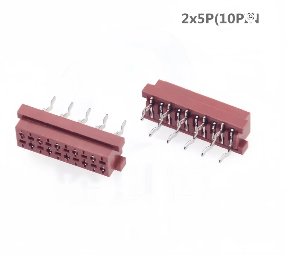 50Pcs Micromatch Red 2.54mm Pitch Double Row  IDC Box Header Connector Sample 4P 6P 8P 10P 12P 14P 16P 18P 20P 22P 24P 26Pin