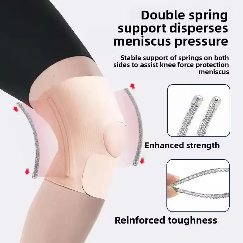 1 Stück Kniebandage mit Seitenstabilisator, Kompressions-Kniebandage für Männer und Frauen, Knie-Stützbandage zur Linderung von Knieschmerzen – Detail 5