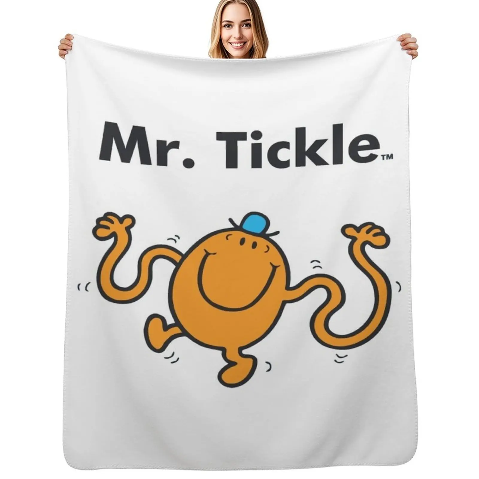 

Unique Print with Mr. Tickle Cool Throw Blanket Flannel halloween anime Hair Blankets