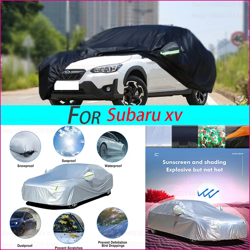 

190T Car Cover Protection Sunscreen Heat Insulation Dust Resistant Scratch Car Exterior Accessories for Subaru Xv