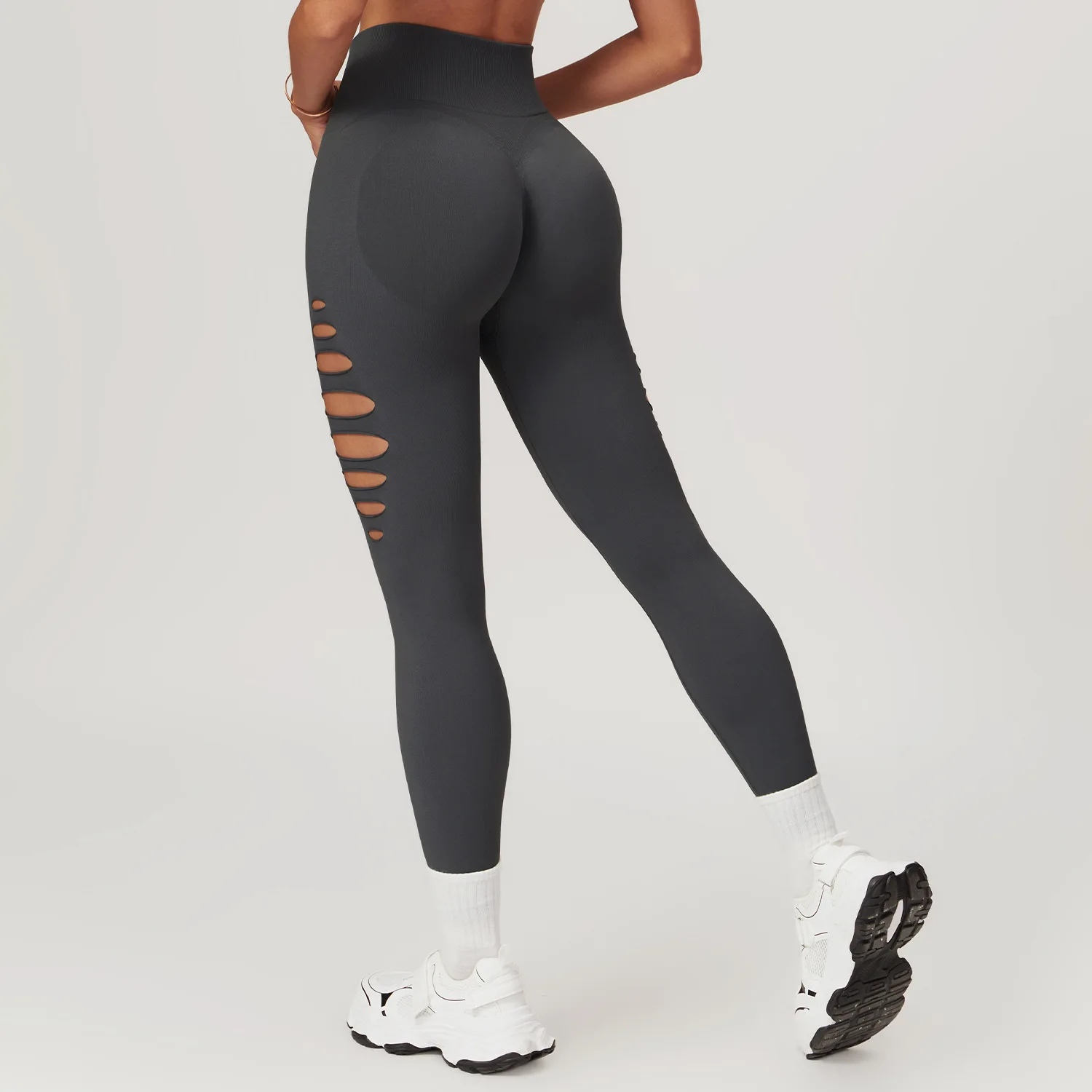 MODITIN New Arrival Women Gym Leggings High Waist Booty Lifting Sexy Hollow Fitness Seamless Yoga Pants Pretty Colors