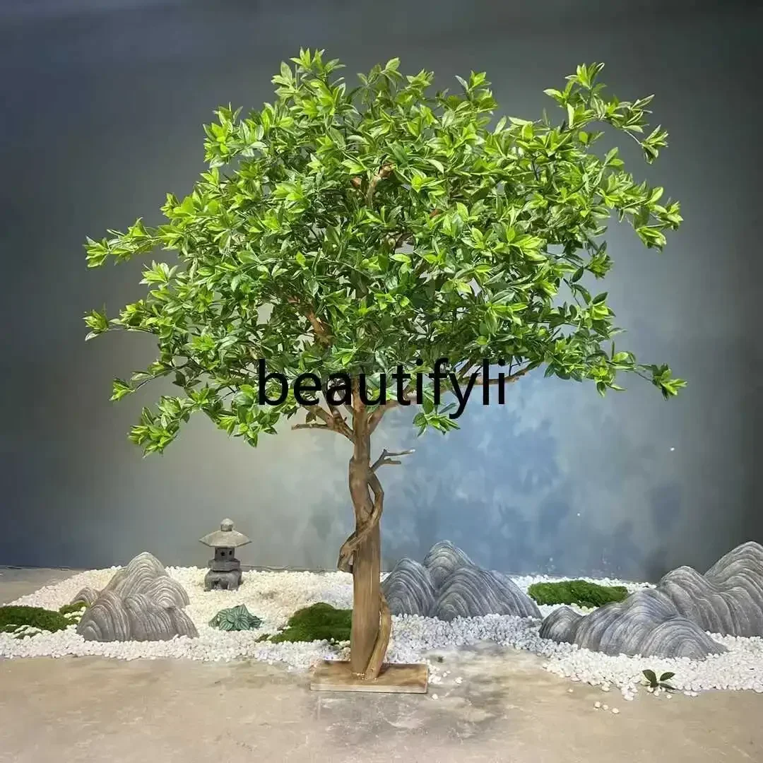 32Artificial fake tree indoor plant green plant floor decoration ornament bionic potted plant bonsai