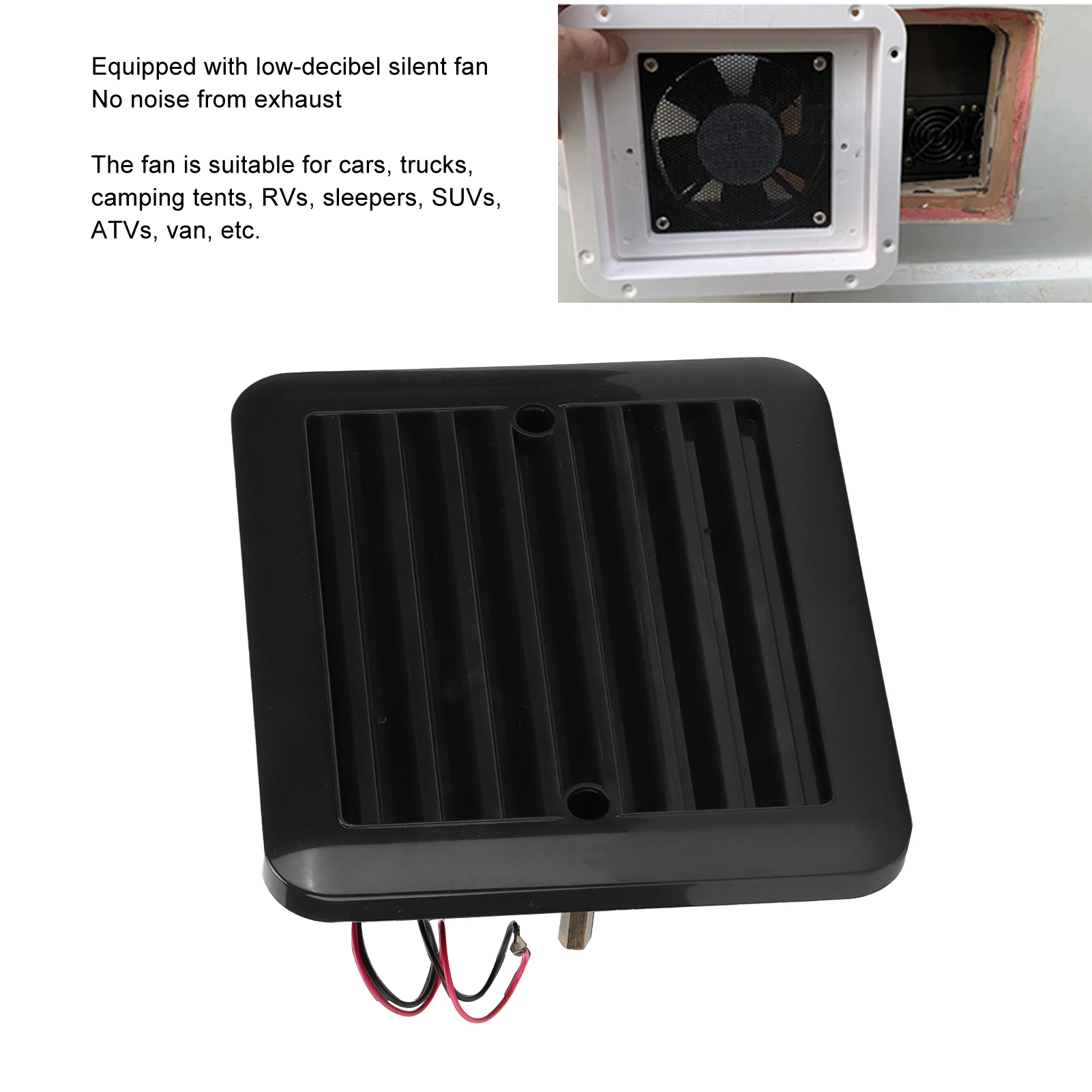

Air Outlet Fan Air Vent Fan Side with Motor 7 Blades Strong Wind Type Accessories for RV Motorhome Yacht Car Exhaust Fan