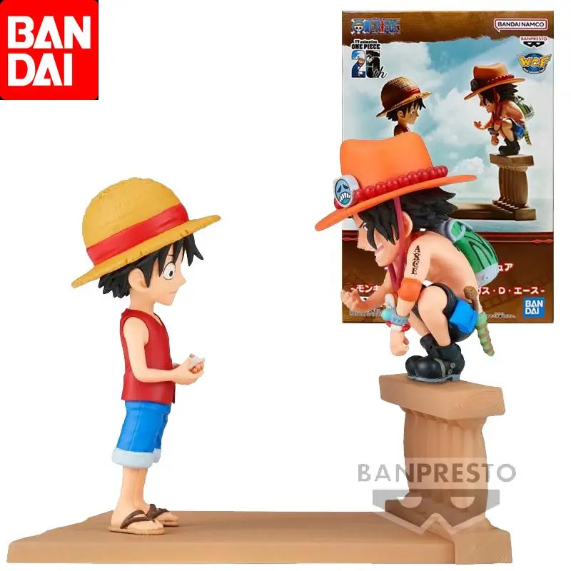 

Bandai Original WCF ONE PIECE Monkey D Luffy Portgas D Ace Anime Action Figure Toys For Boys Girls Kids Children Birthday Gifts