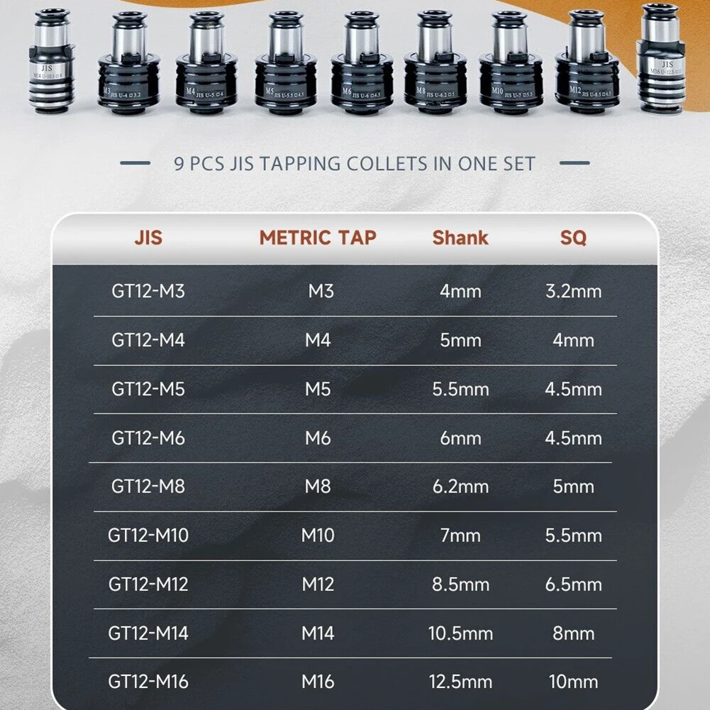 Reduce Shaking for ensure Quality Tapping Collets JIS Metric Faucet SFX for M R Tapping Machine Chucks Holders Model New