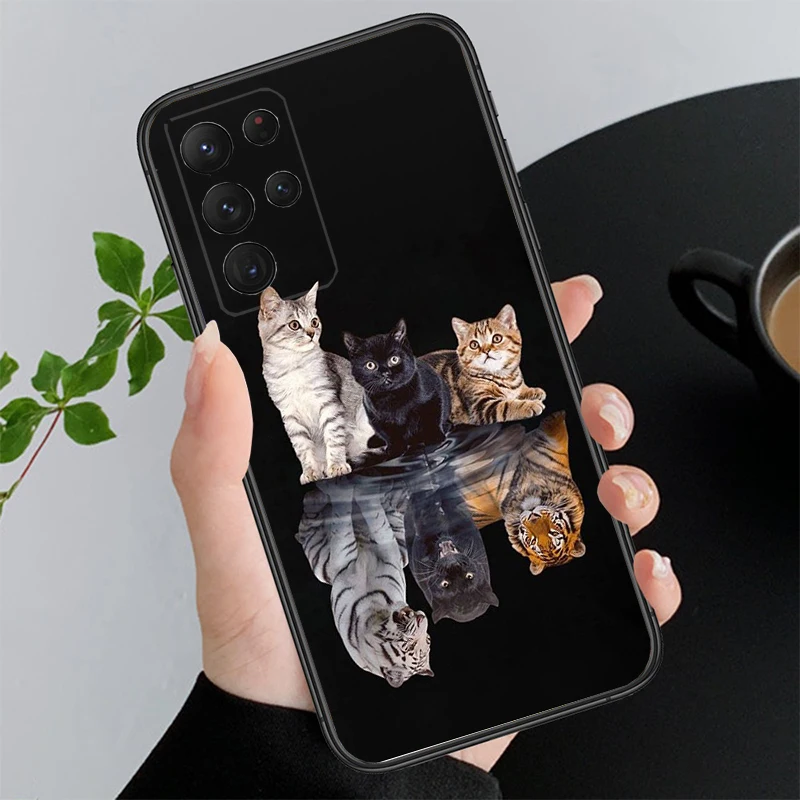 เด็กแมวสุนัขหมาป่าTigerสําหรับSamsung Galaxy A52S A04S A21S A33 A23 A13 A14 A32 A52 A53 A54 A51 A71 M51