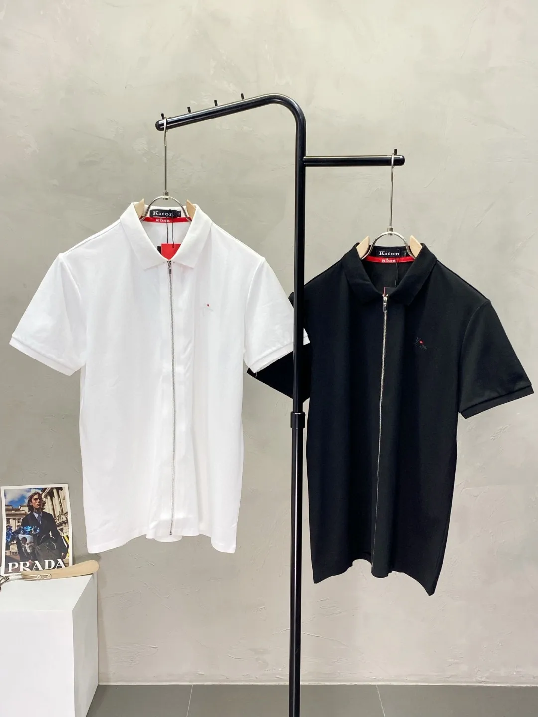 

KITON Italy 25ss business casual lapel short-sleeved polo shirt