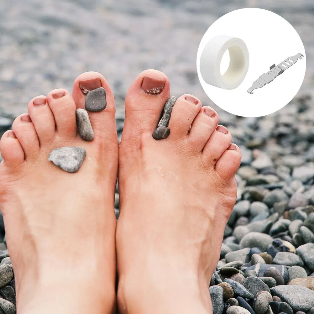 1 مجموعة 1 مجموعة نام أداة باديكير تصحيح عدة مسمار البطانة مصحح للعناية الصحية أظافر القدم هدفين الدعم