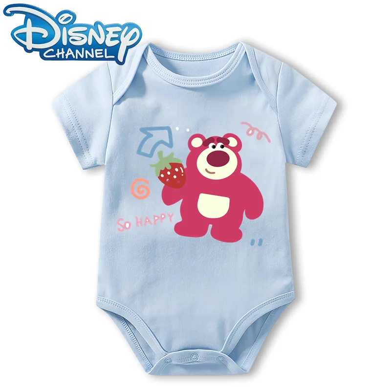 Baby Clothes Bodysuit for Newborn Infant Jumpsuit Boys Girls Disney Lotso Short Sleeves Romper Onesies 0 To 12 Months