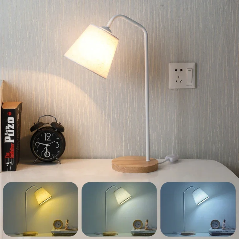 Lámparas de escritorio modernas simples, luz de mesa decorativa Retro, ahorro de energía, lámparas de noche LED creativas, dormitorio de estudio, mesita de noche, sala de estar