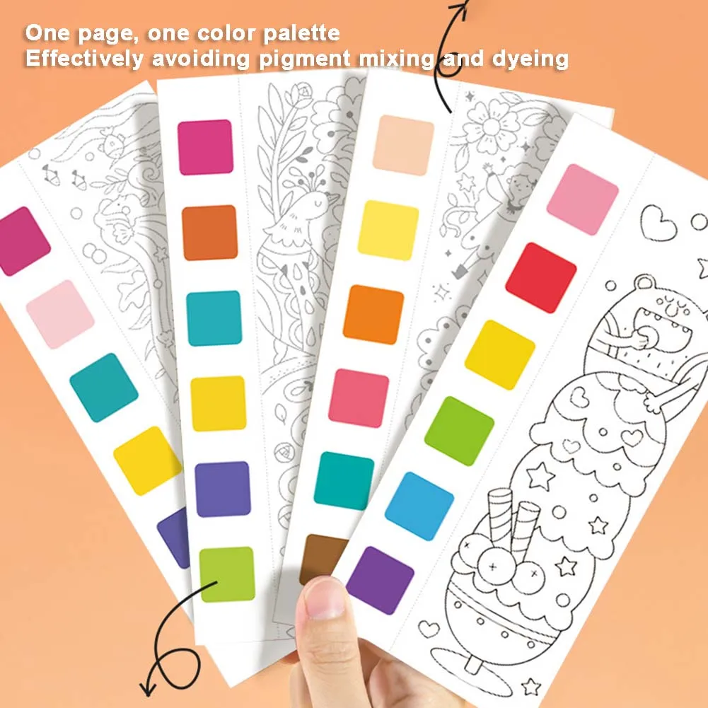 Pocket Aquarel Schilderij Boeken Voor Kinderen Aquarel Boeken Met Verf En Penseel