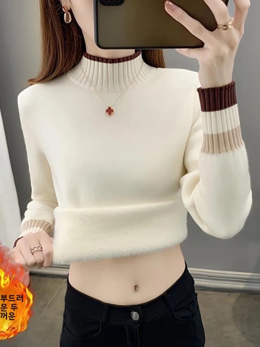 女性用-fce-裏地付きハイカラー-thiened-inteated-warm-slim-fit-base-irt-秋冬新作スチュワードスカーフ