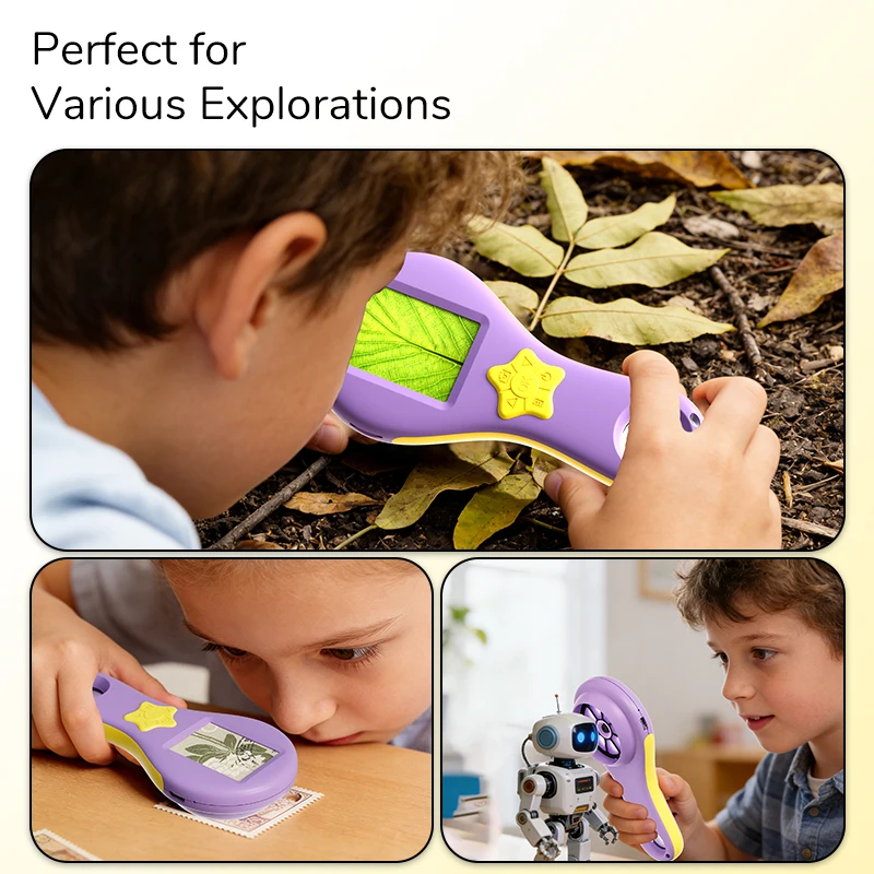 2.0'' IPS Digital Magnifier HD 1080P 20-50X Portable Microscope Handheld Mignifying Glass for Electronics Repair Check Jewelry