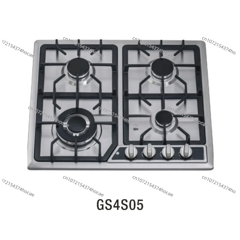 for 4 Eyes Burner Grill Built in Gas Stove with Accessories Stainless Steel Cast Iron Silver Aluminum OEM/ODM