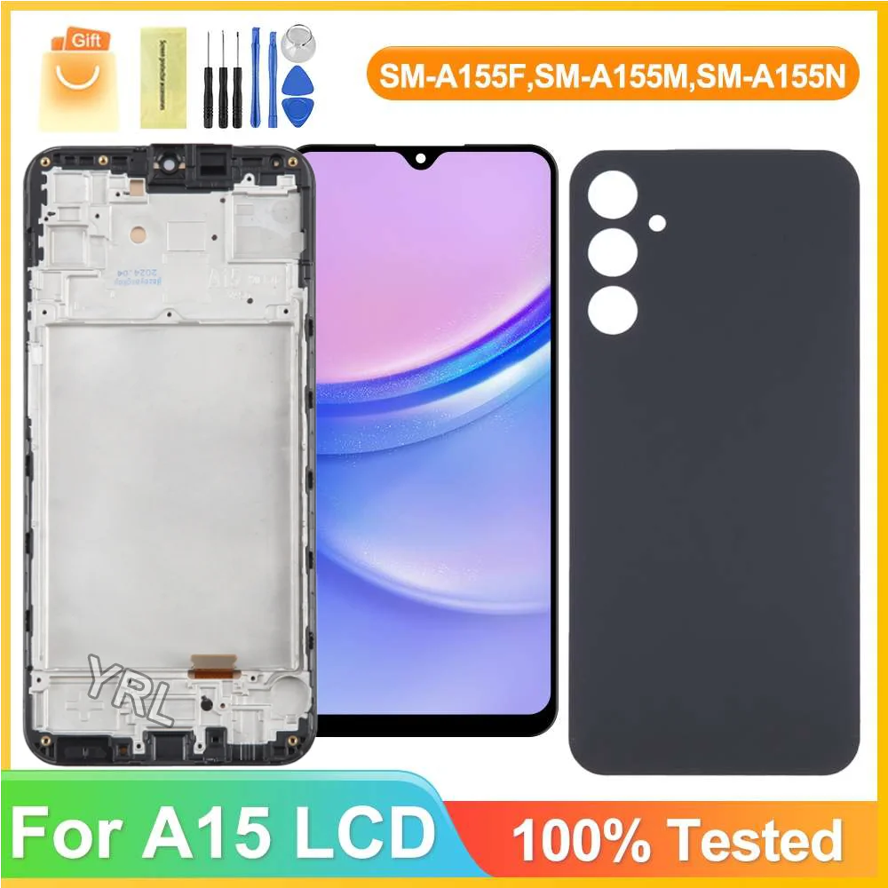 

100% Tested TFT for Samsung Galaxy A15 A155F Lcd Touch Screen with Frame for Samsung Galaxy A15 5G A156B Screen Replacement