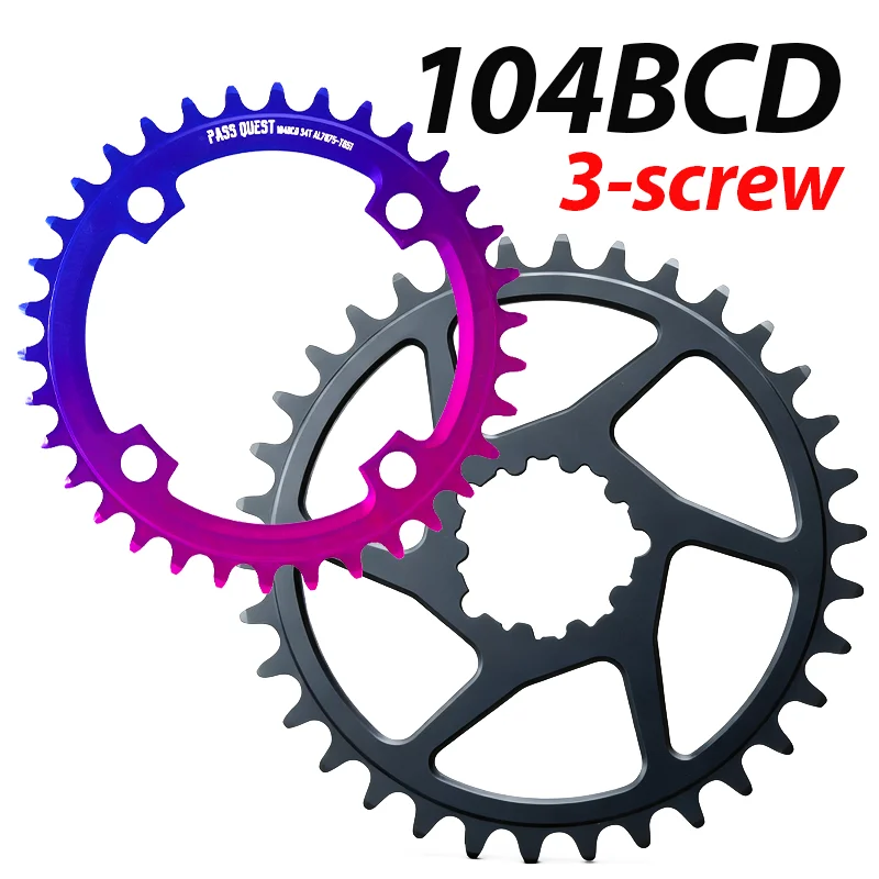 

104 Bcd односкоростное кольцо цепи 3 болта звездочки Aero для Sram Dirt Bike Crown Aero звездочка 11 скоростей 32 т 34 зубья 30 т