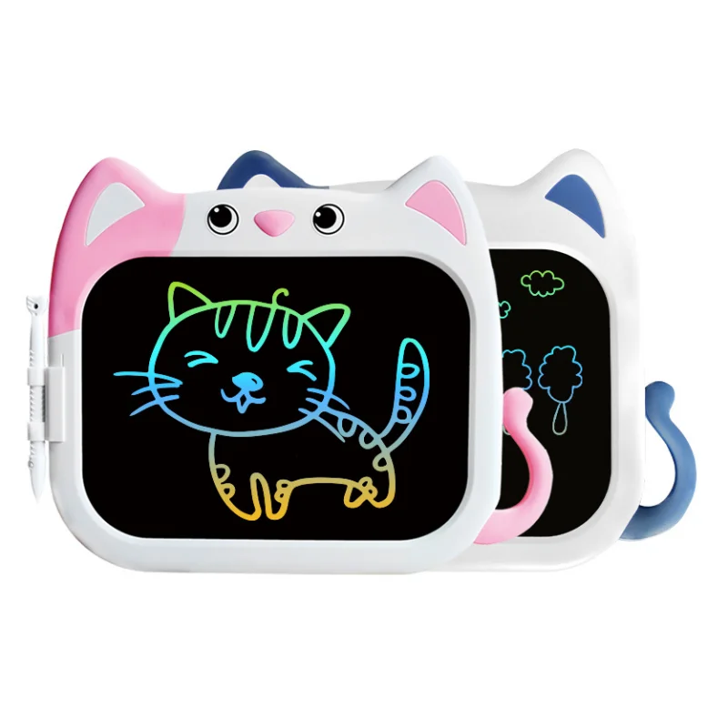 10inch/25.4cm LCD Writing Drawing Tablet Toys for Kids Cartoon Cat Children Montessori Learning Educational Toy Birthday Gifts