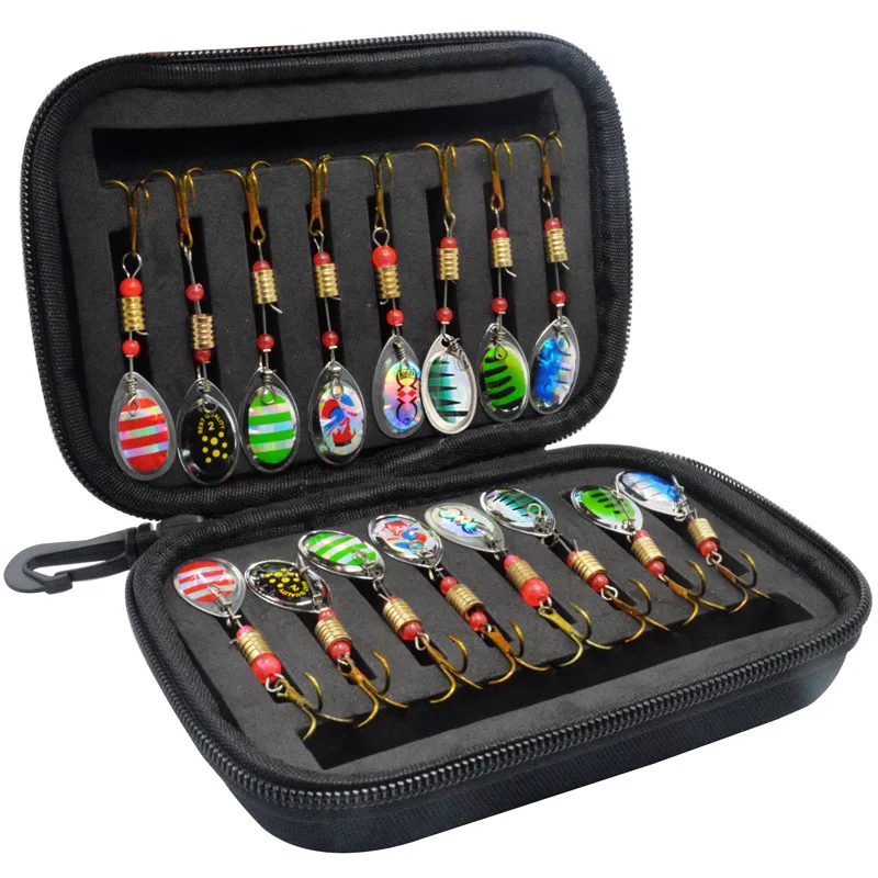 

16pcs/Set Fishing Spoons Lures Metal Baits Set for Casting Spinner Fishing Bait with Storage Bag Case For Outdoor Fishing