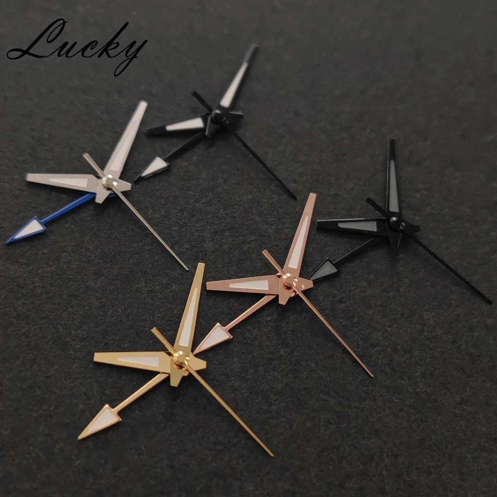 عالية الجودة 4 دبابيس GMT NH34 الأيدي الفضة الأسود ارتفع الذهب ساعة الأيدي الأخضر مضيئة الساعات مؤشرات تناسب NH34A/NH35/ حركة