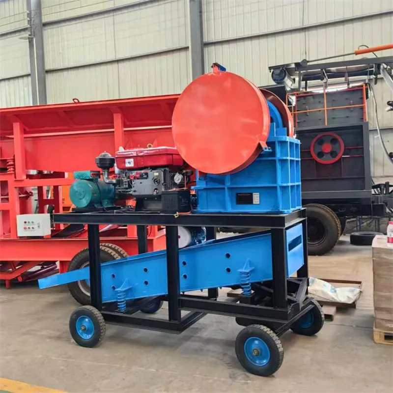 

Small Mobile Gold Mining With Vibrating Screener, Hard Rock Processing Crushing Station Stone Crusher Jaw