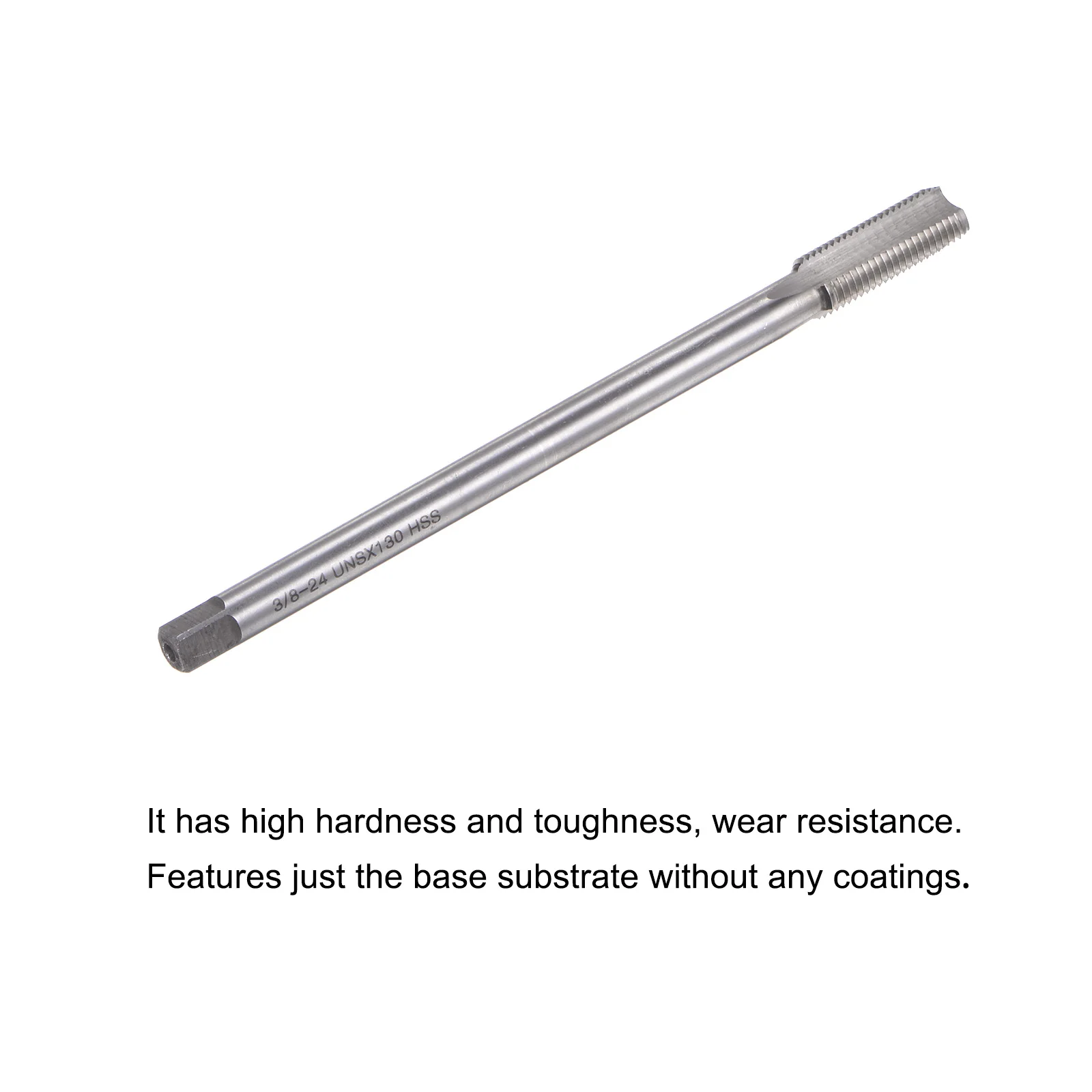 3/8-24 UNS/UNF فولاذ عالي السرعة بطول 5 بوصات 3 صنبور لولبي لآلة الناي المستقيمة #4