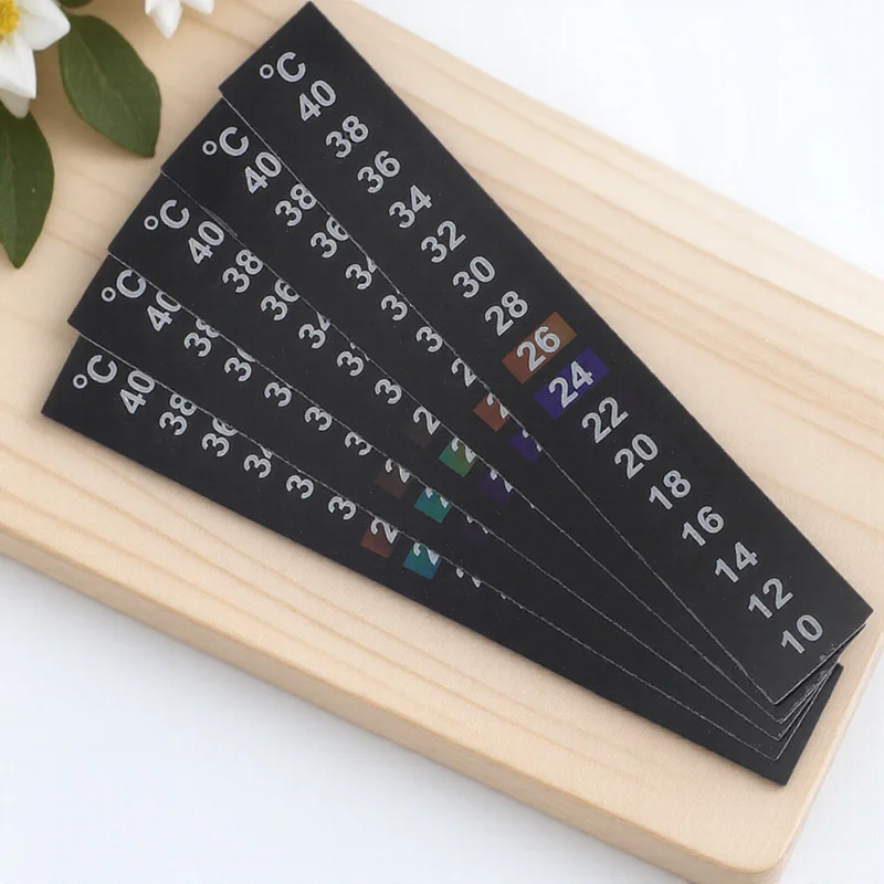 

5Pcs Digital Aquarium Thermometer Stick on Strip 10-40 Celsius Adhesive Temperature Sticker Fish Tank Stick on Thermometer Strip