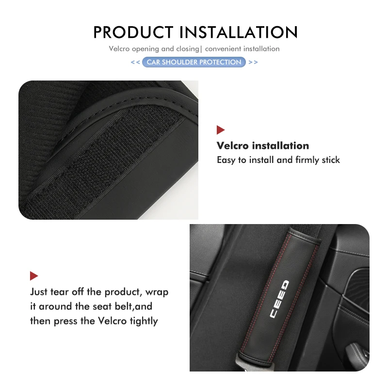 Car Seat Belt Cover Protect Shoulder Pad Accessories For KIA Ceed ED 2006 2007 2008 2009 2010 2011 2012