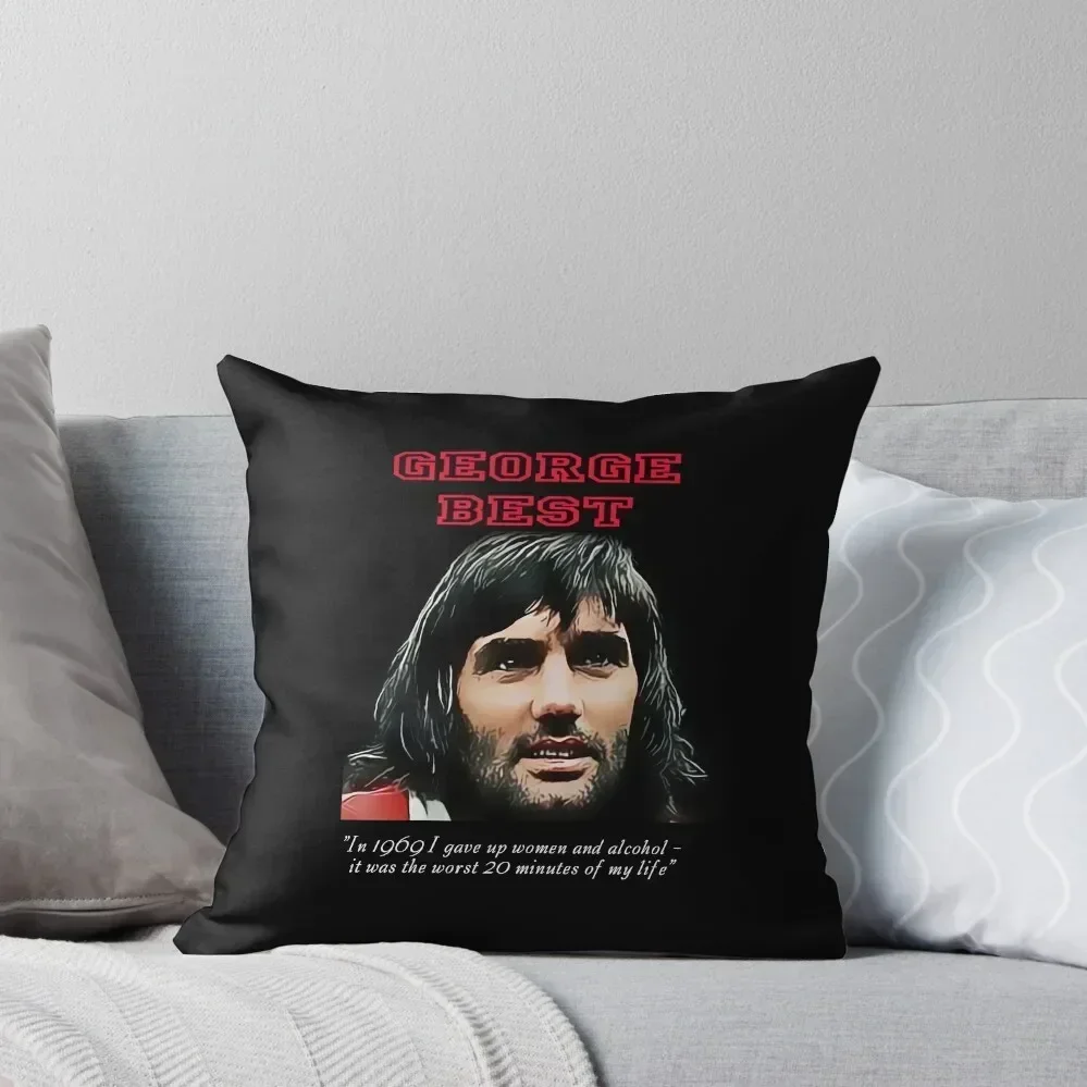 

GEORGE BEST - Iconic Footballer Throw Pillow Luxury Pillow Case Custom Cushion Photo Decorative Cushions For Living Room pillow