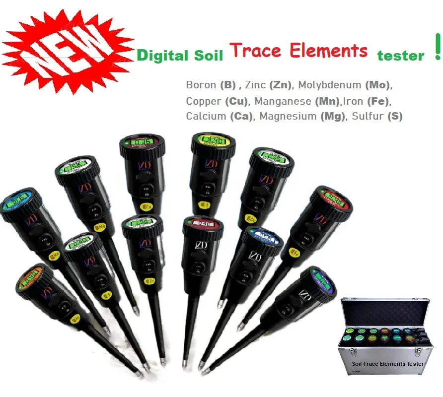 Soil Available nutrient Trace Elements rapid tester Boron, Zinc, Molybdenum, Copper, Manganese, Iron,Calcium, Magnesium, Sulfur